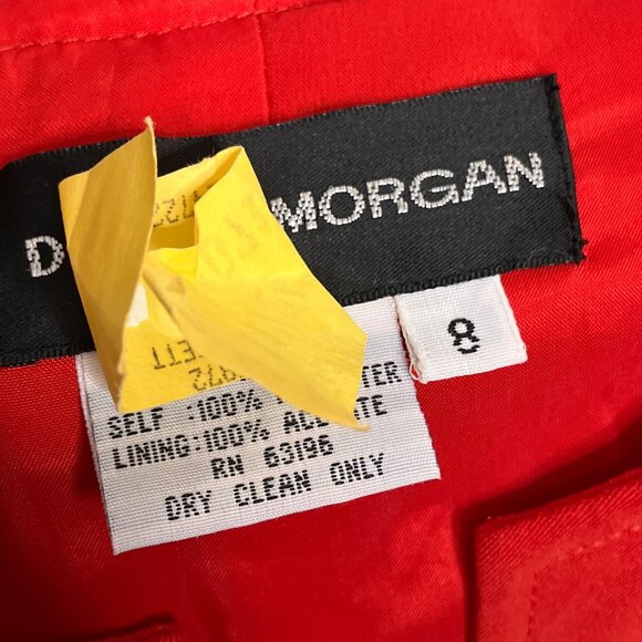 Vintage 90s Donna Morgan Size 8 Faux Suede Button Front Long Sleeve Sheath Dress - Picture 3 of 4